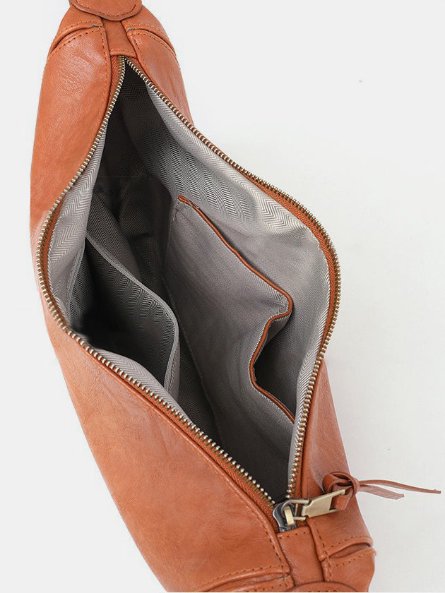 Chic & Versatile: PU Leather Crossbody Bag with Removable Strap