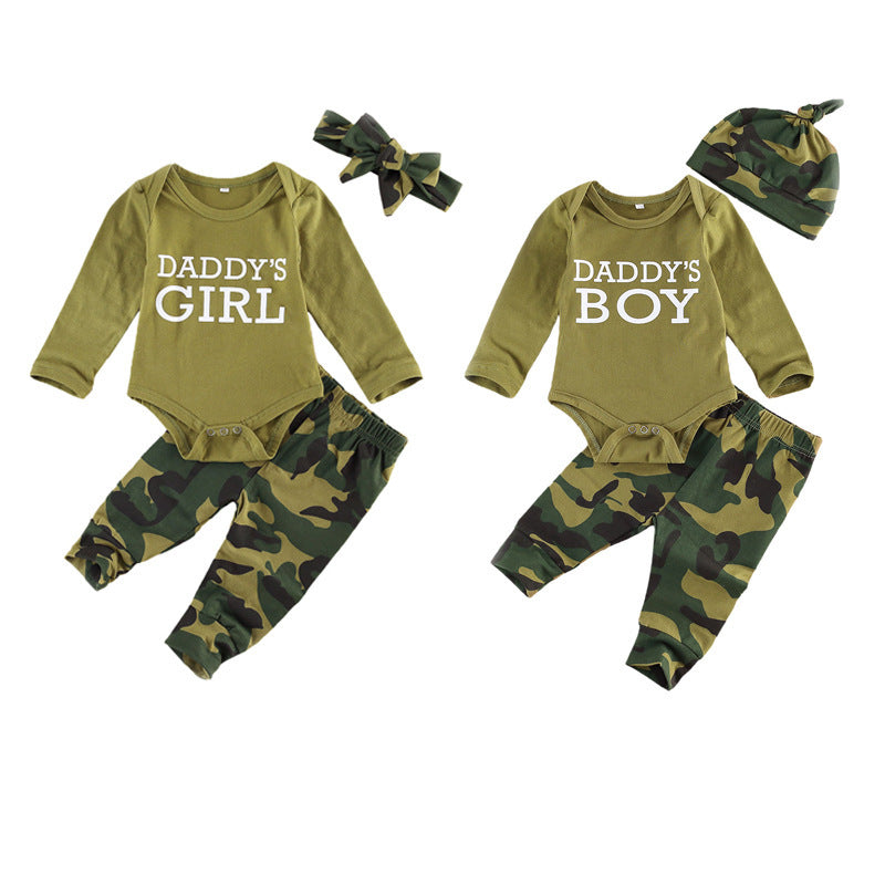 New Products Set Letter Camouflage Printed Children Set - Shirt & Pent for Girl - MAGM Enterprises LLC