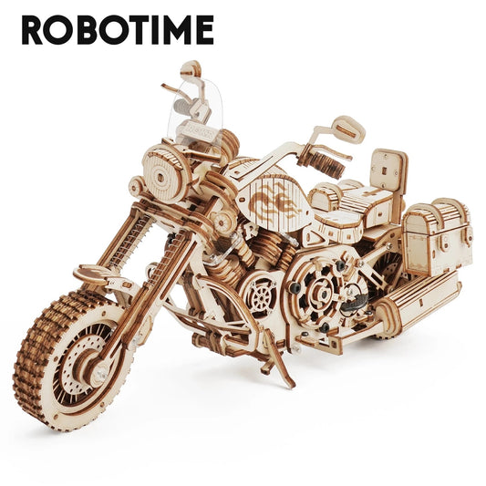 Robotime Rokr Cruiser Motorcycle Assamble Wooden Model 420 Pcs Puzzle