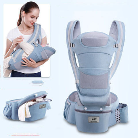 Ergonomic Baby Carrier Infant Baby Hipseat Carrier 3 In 1 Front Facing Ergonomic Kangaroo Baby Wrap Sling - MAGM Enterprises LLC