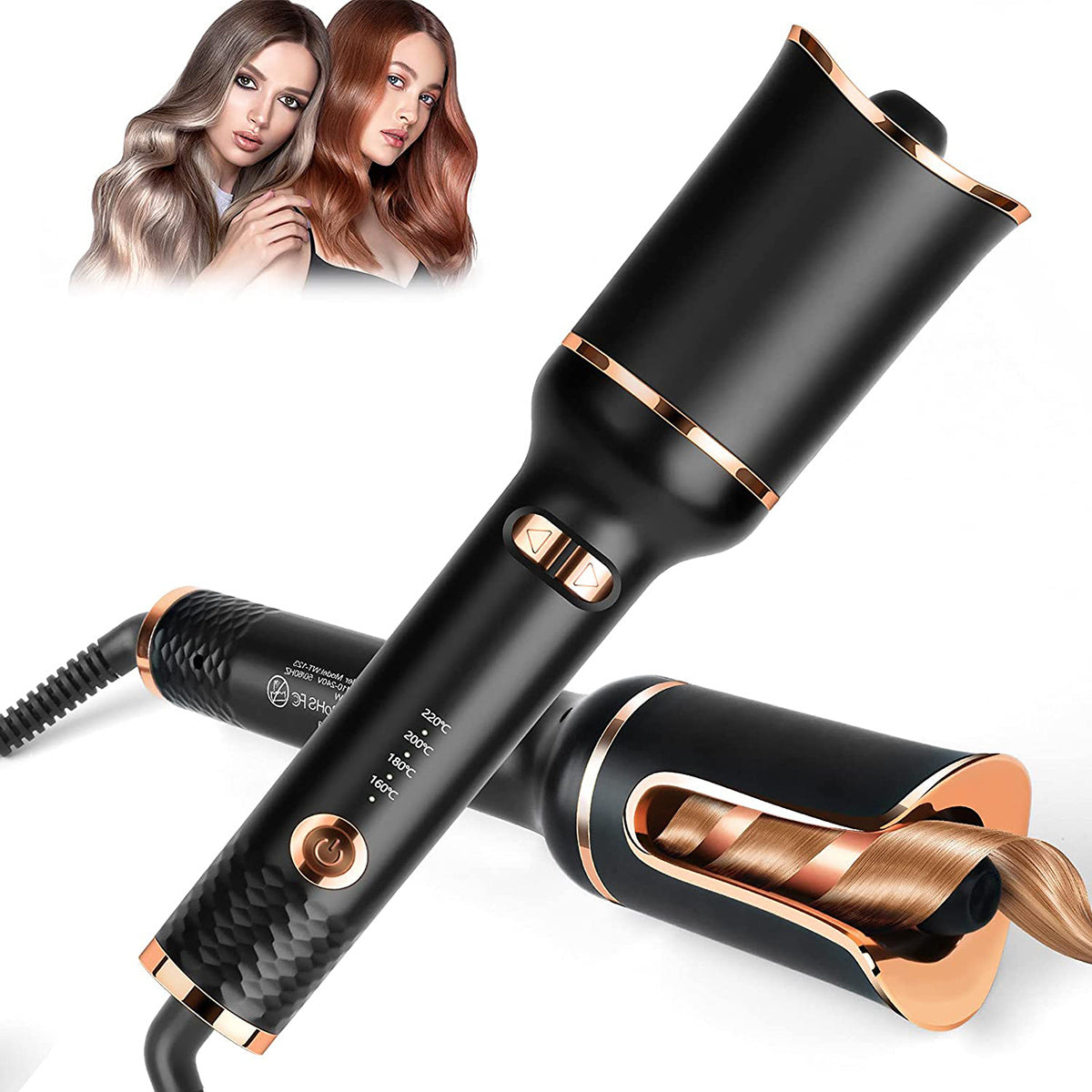 Automatic Curling Iron Air Curling Flat Iron Magic Wand Wave Styling Automatic Rotating Curling Wand Salon Styling - MAGM Enterprises LLC