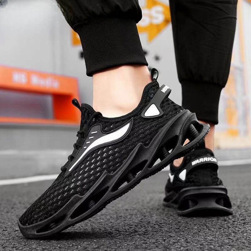 Men's Lace-up Sneakers Mesh Sports Shoes Fashion Hollow-sole Low Top Running Shoes - MAGM Enterprises LLC