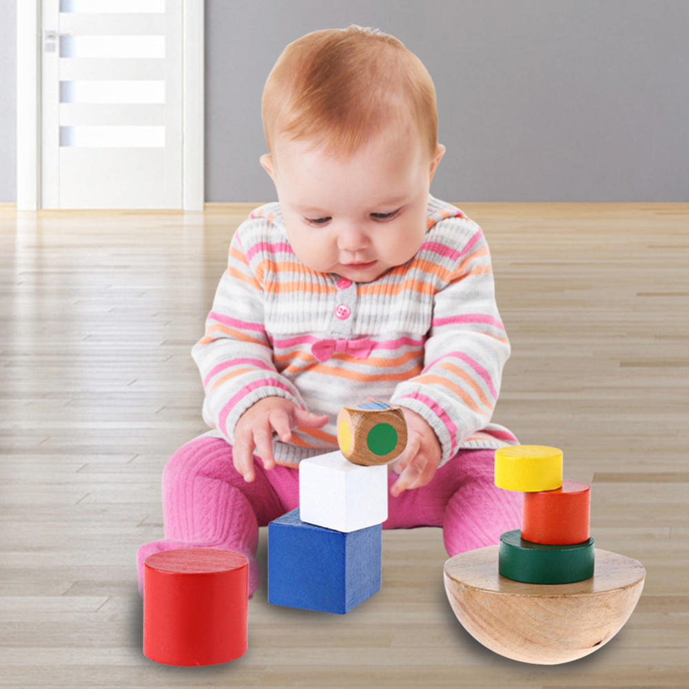 Kids Puzzle wooden toy cloth bag hemisphere balance game Children Toys Gifts