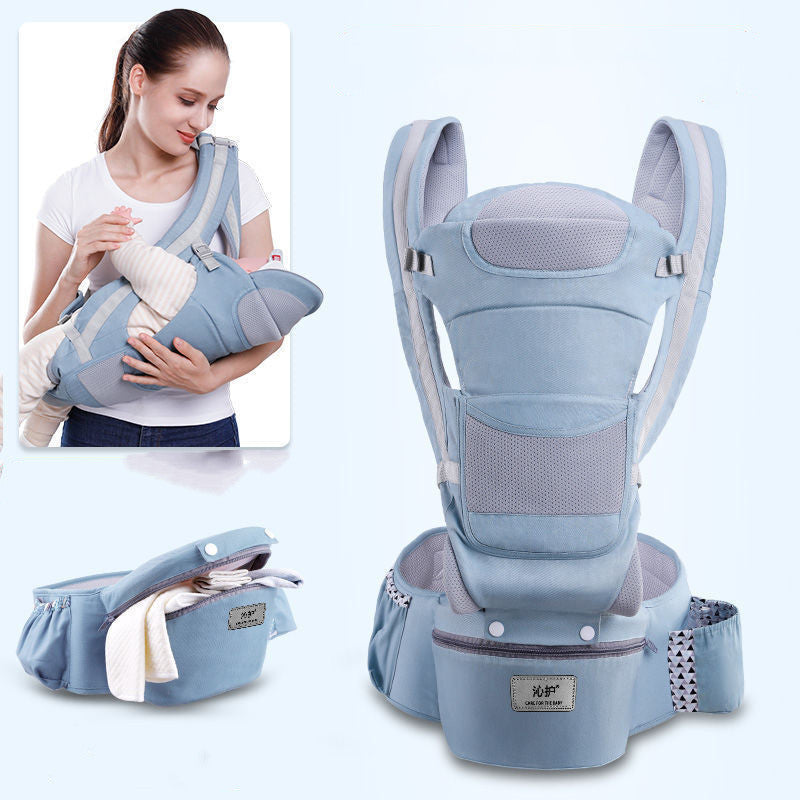 Ergonomic Baby Carrier Infant Baby Hipseat Carrier 3 In 1 Front Facing Ergonomic Kangaroo Baby Wrap Sling - MAGM Enterprises LLC