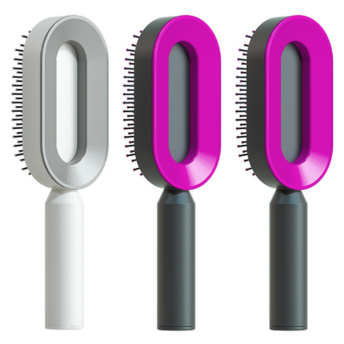 Self Cleaning Hair Brush For Women One-key Cleaning Hair Loss Airbag Massage Scalp Comb Anti-Static Hairbrush -Detangling hair brushes - Mag Max Mart