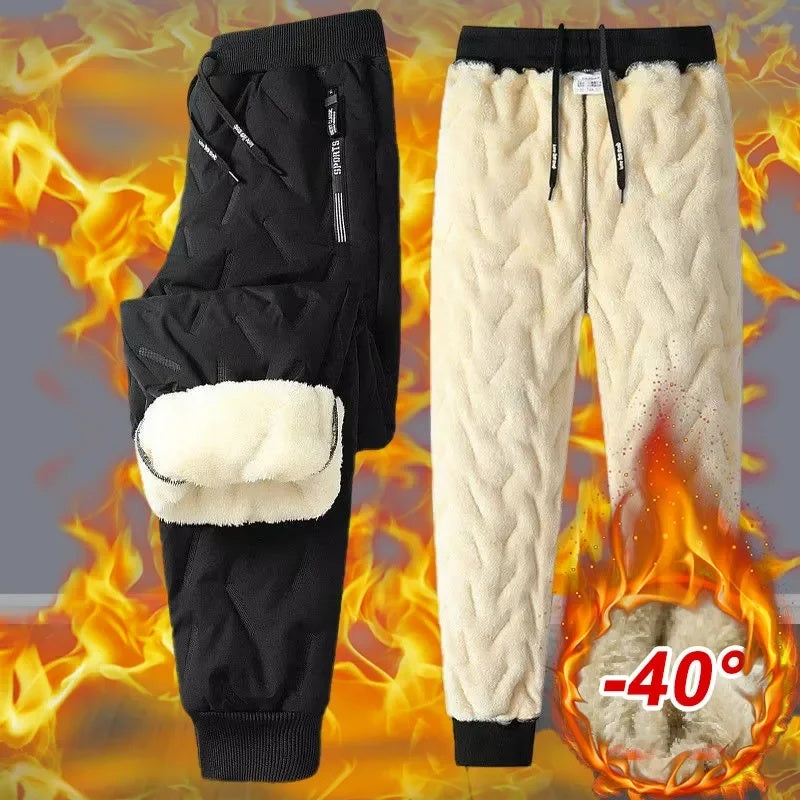 Lamb Wool Water Proof and Wind Proof Warm Cotton Pants