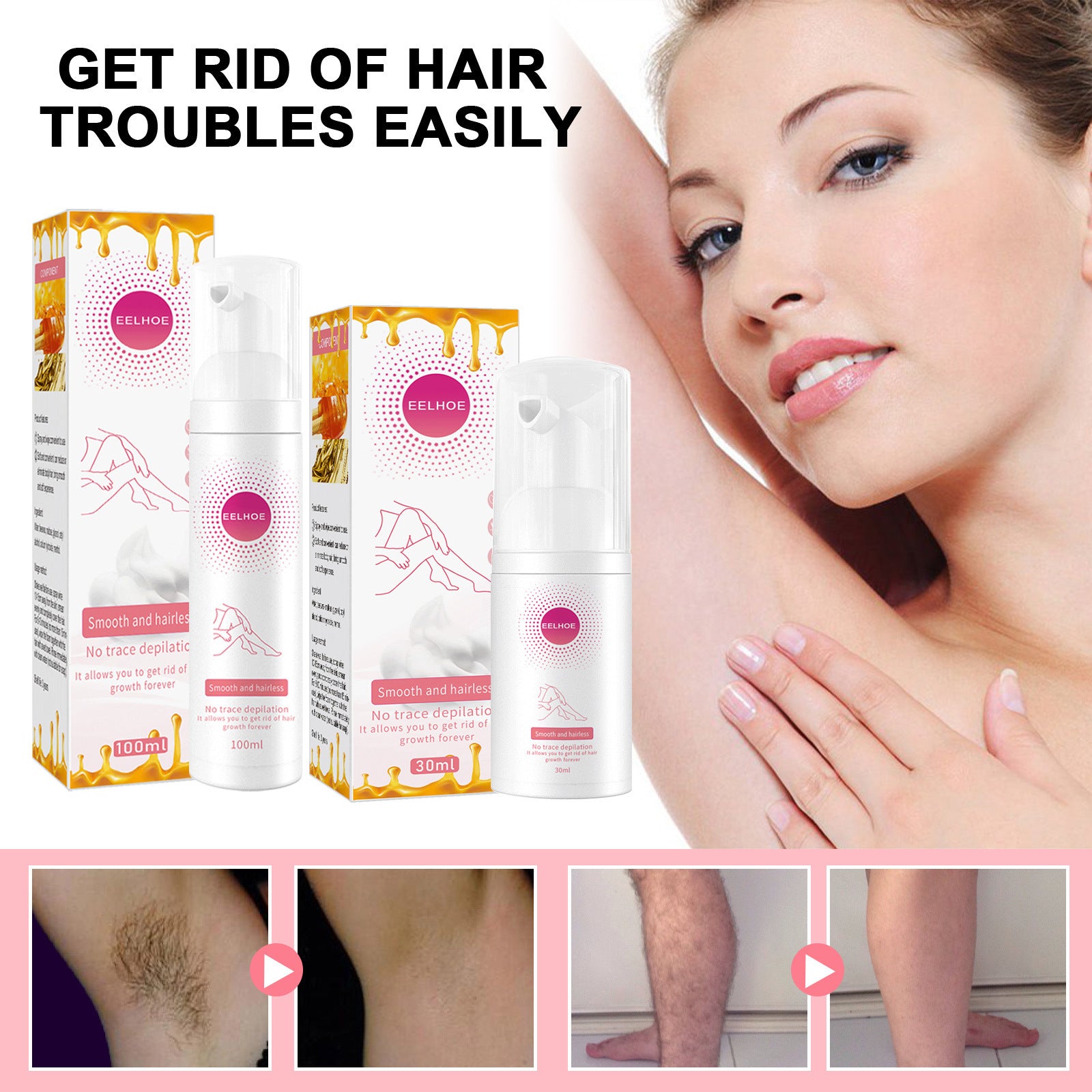 Mu Si Honey Hair Removal Spray Removes All Over The Body - MAGM Enterprises LLC