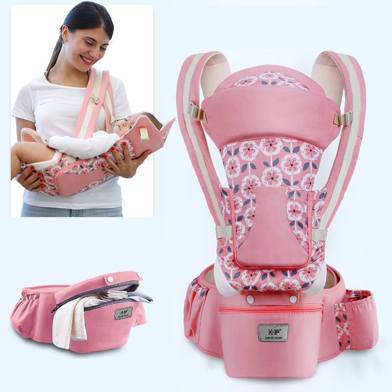 Ergonomic Baby Carrier Infant Baby Hipseat Carrier 3 In 1 Front Facing Ergonomic Kangaroo Baby Wrap Sling - MAGM Enterprises LLC