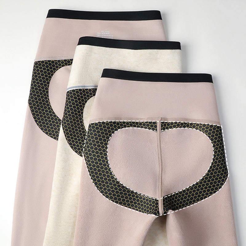 Schlanke Leggings mit hohem Bund und Reißverschluss, Bauchkontrolle, Po-Lifting