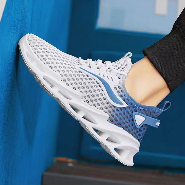 Men's Lace-up Sneakers Mesh Sports Shoes Fashion Hollow-sole Low Top Running Shoes - MAGM Enterprises LLC