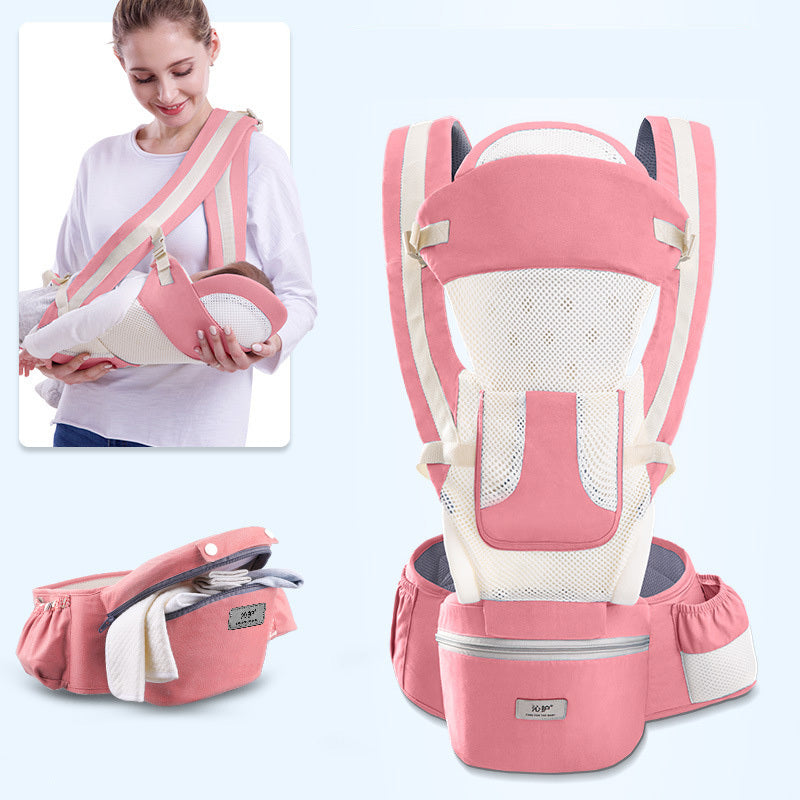 Ergonomic Baby Carrier Infant Baby Hipseat Carrier 3 In 1 Front Facing Ergonomic Kangaroo Baby Wrap Sling - MAGM Enterprises LLC