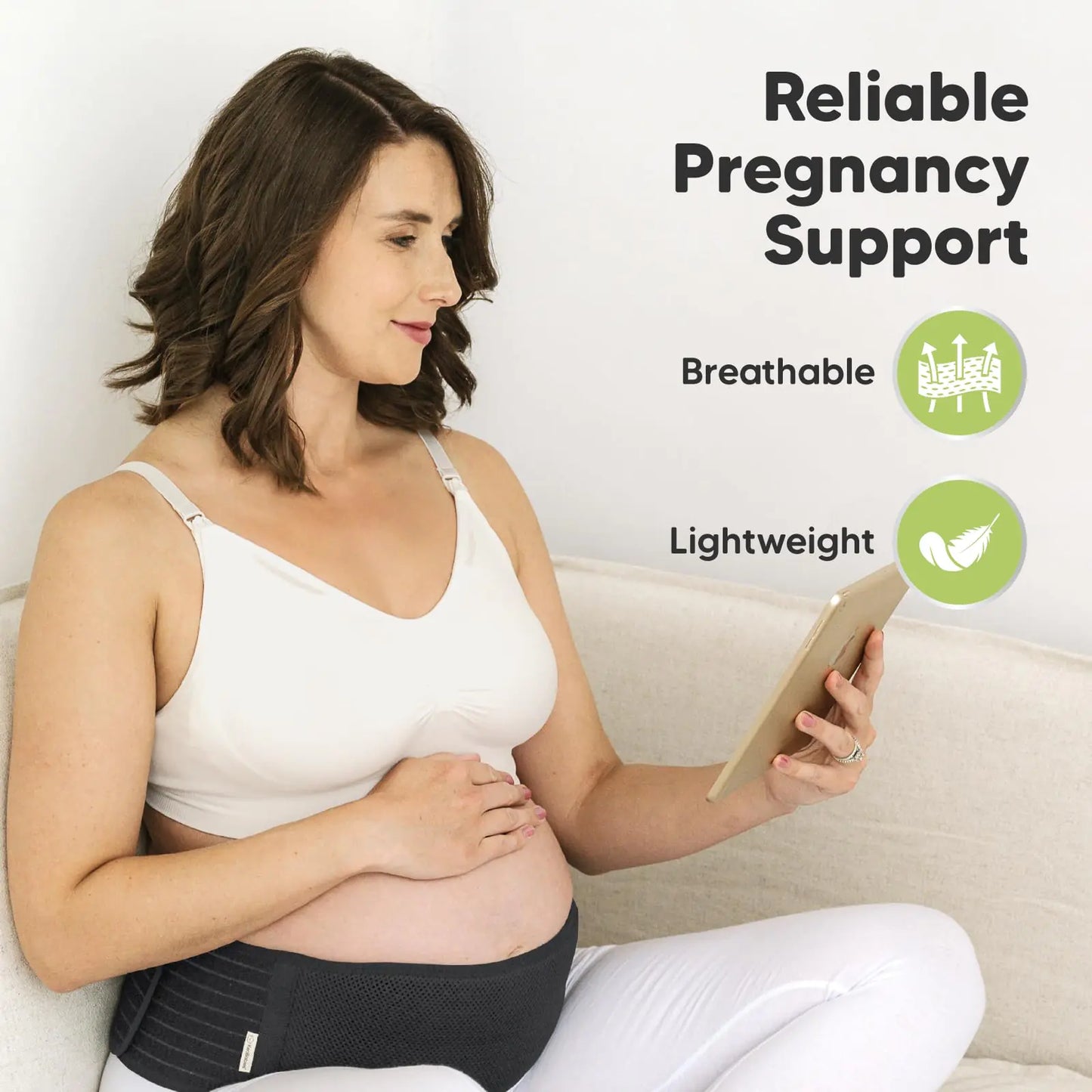 KeaBabies Maternity Belly Band for Pregnancy - Soft & Breathable Pregnancy Belly Support Belt - Pelvic Support Bands -