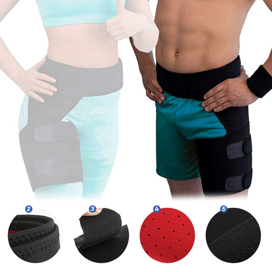 Unisex Adjustable Hip Brace Thigh Compression Sleeve - MAGM Enterprises LLC