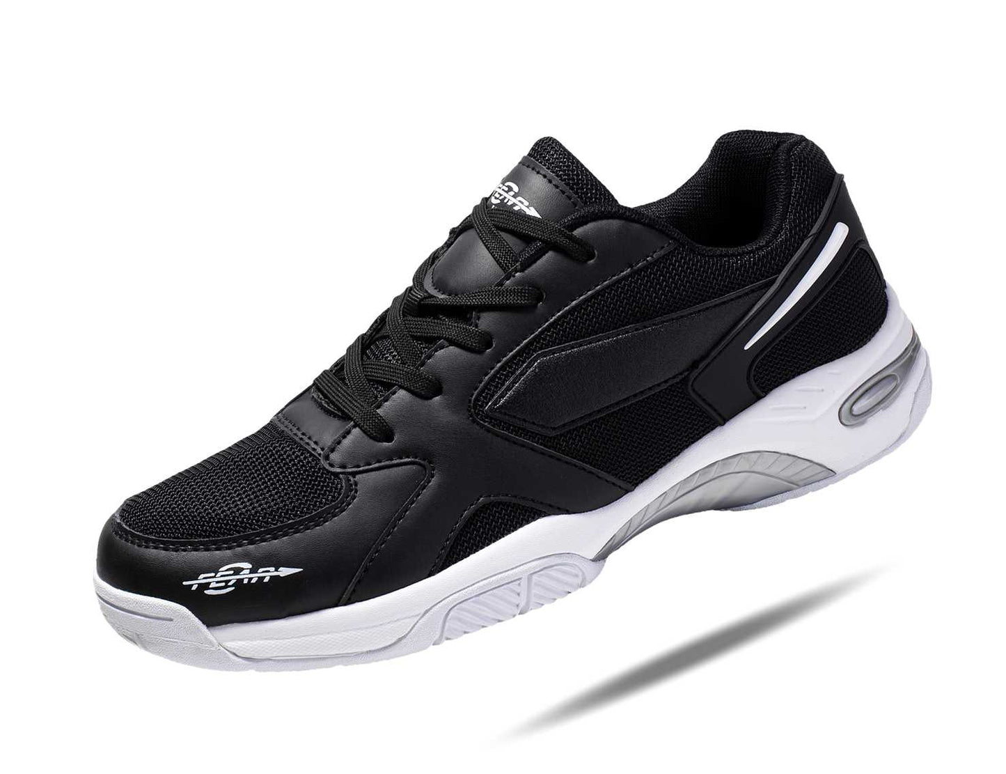 Men's High Arch Firm Support All-In-One Black Walking Shoes, Comfort & - Mag Max Mart