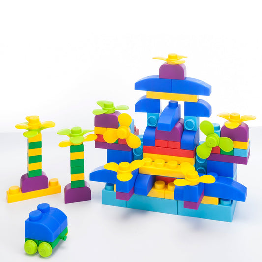 UNiPLAY Soft Building Blocks Plus Series 122pcs Primary Color - Mag Max Mart