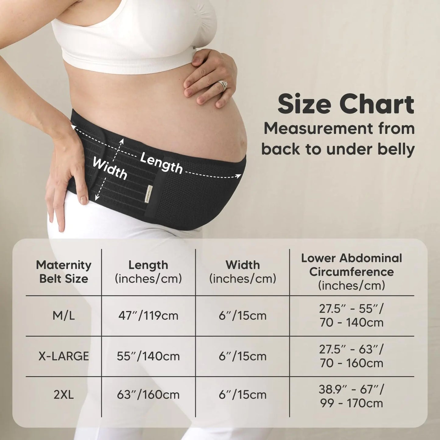 KeaBabies Maternity Belly Band for Pregnancy - Soft & Breathable Pregnancy Belly Support Belt - Pelvic Support Bands -