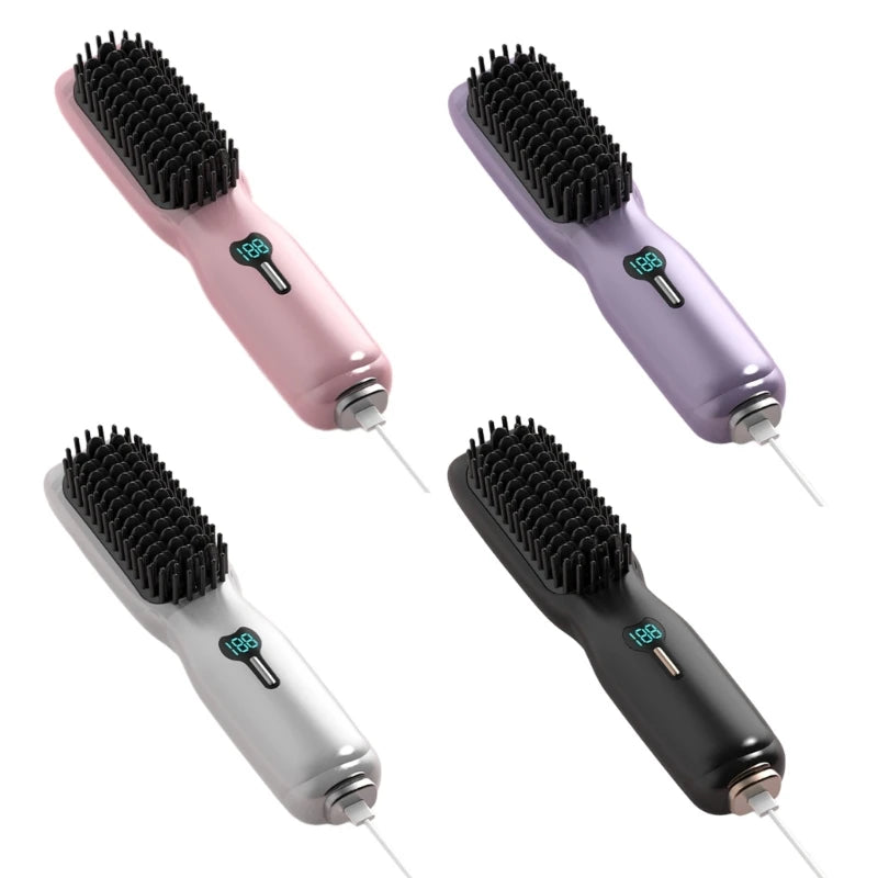 Cordless Hair Straightener Brush Hair Straightener Comb Mini Portable - MAGM Enterprises LLC