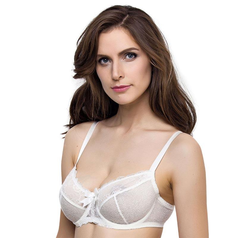 Lauma Sparkling Bridal Full Figure Sheer Lace Bra - MAGM Enterprises LLC