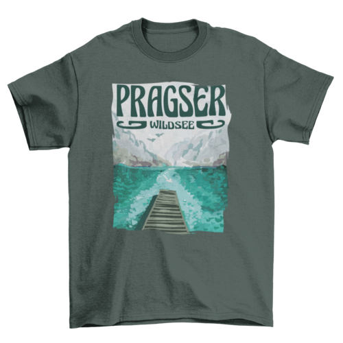 Watercolor lake and mountains t-shirt for Men & Women Unisex - Mag Max Mart