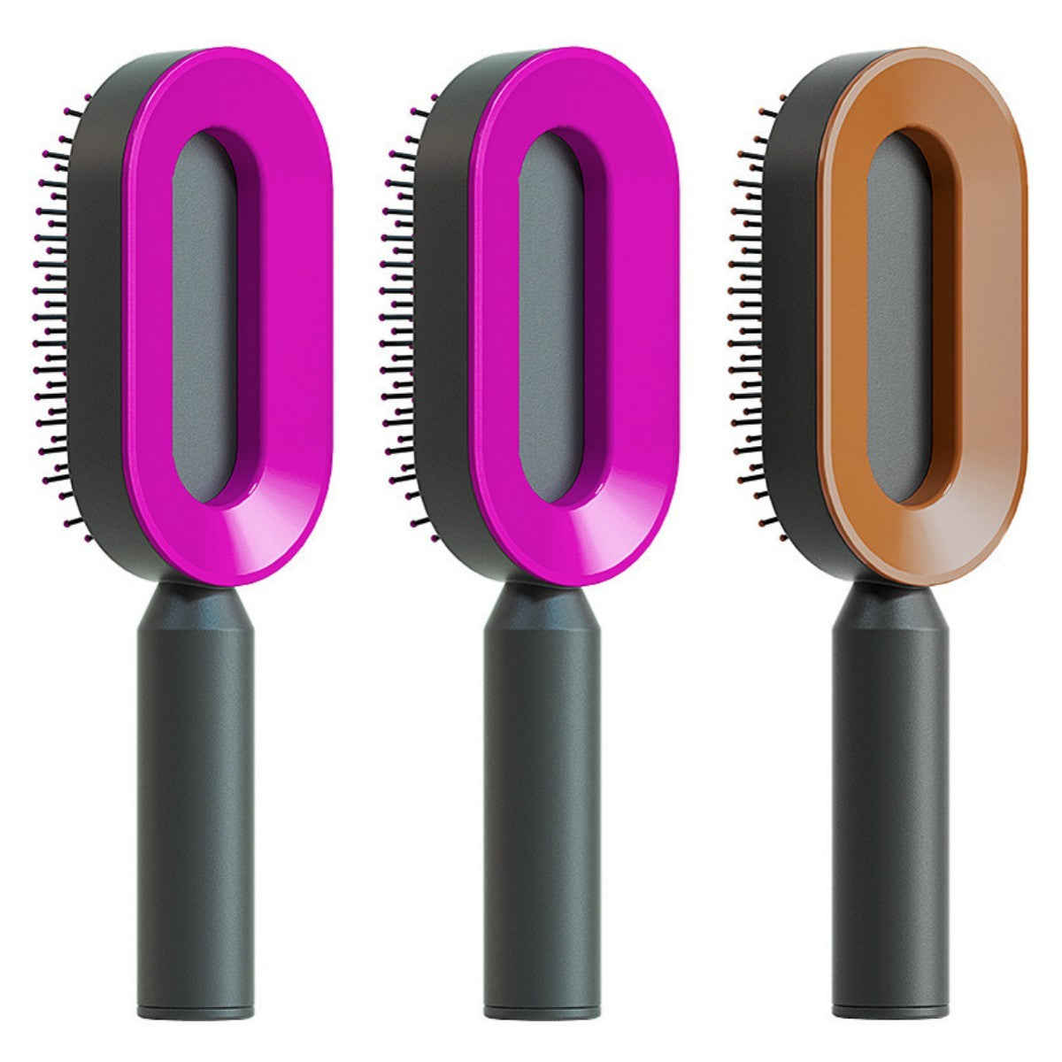 Self Cleaning Hair Brush For Women One-key Cleaning Hair Loss Airbag Massage Scalp Comb Anti-Static Hairbrush -Detangling hair brushes - Mag Max Mart