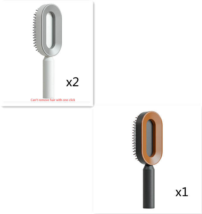 Self Cleaning Hair Brush For Women One-key Cleaning Hair Loss Airbag Massage Scalp Comb Anti-Static Hairbrush -Detangling hair brushes - Mag Max Mart