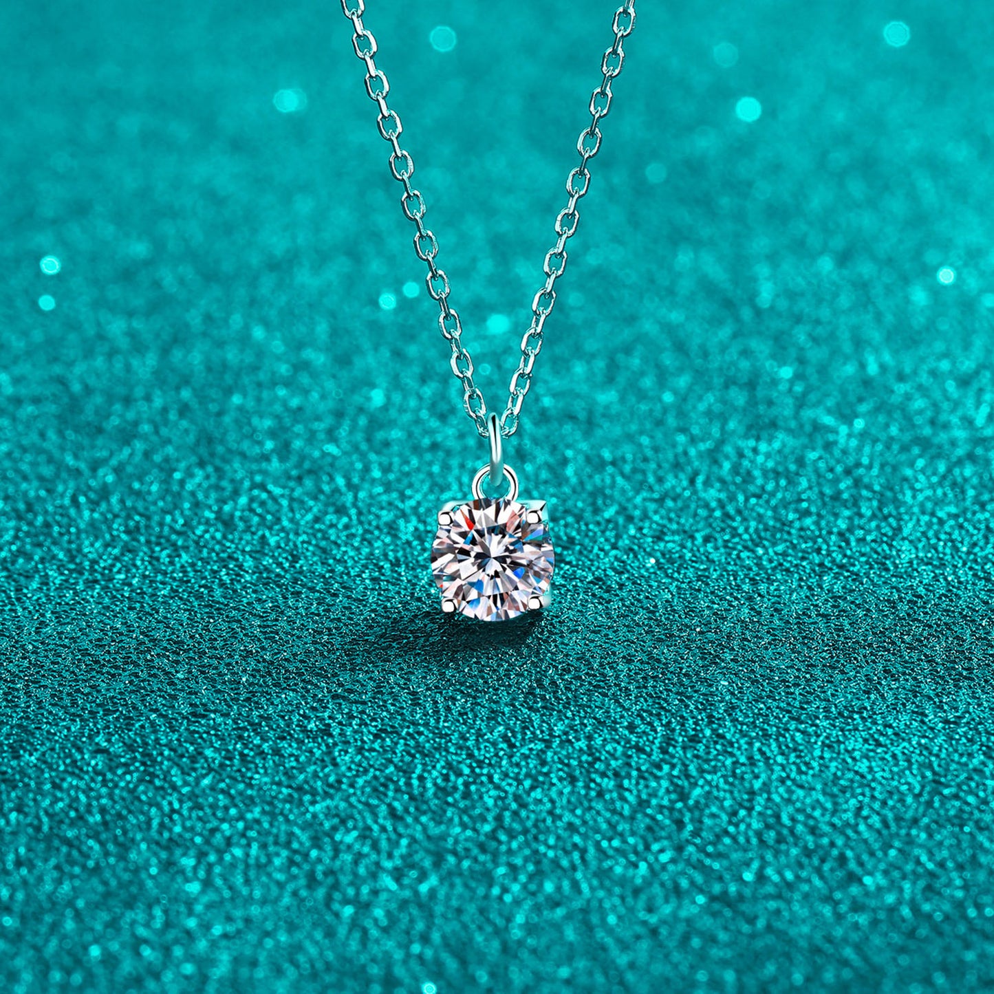 Timeless Elegance: 1 Carat Moissanite Necklace in 925 Sterling Silver