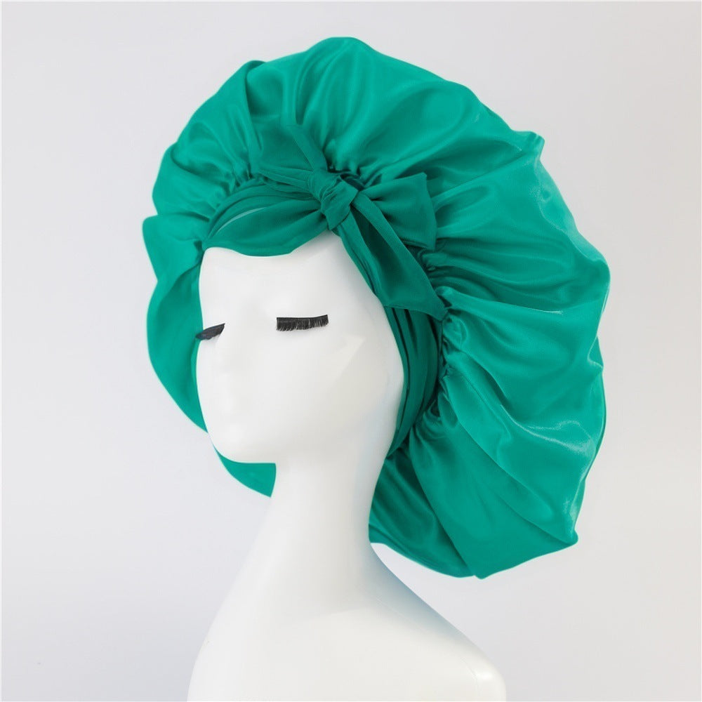 New Silk Bonnet For Sleeping Women Satin Bonnet Hair Bonnet Night Sleep Cap Scarf Wrap For Curly Hair With Tie Band For Curly Hair - MAGM Enterprises LLC