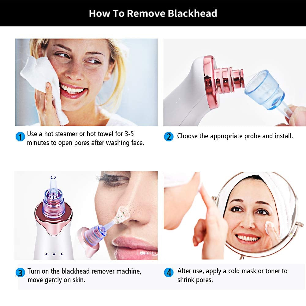 Electric Blackhead Remover Pore Vacuum Suction Diamond Dermabrasion Face Cleaner - MAG MAX MART