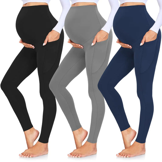 GROTEEN 3 Pack Women's Maternity Leggings