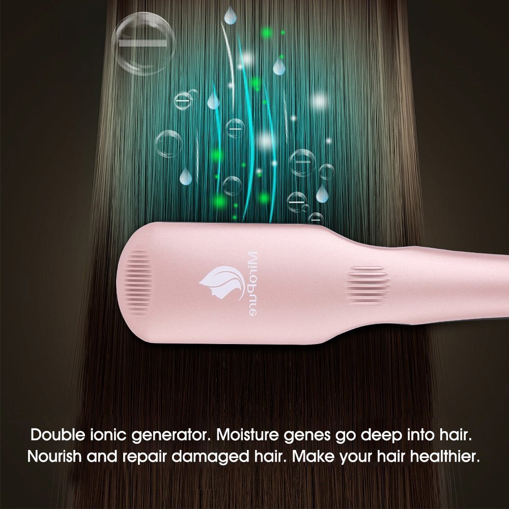 Miropure 2-in-1 Ionic Enhanced Hair Straightener Brush - MAGM Enterprises LLC