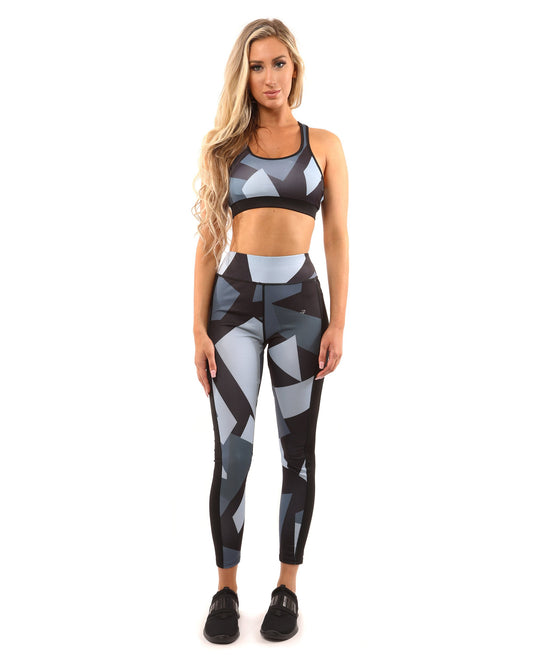 Bondi Set - Leggings & Sports Bra - Black/Grey - For Women - Mag Max Mart