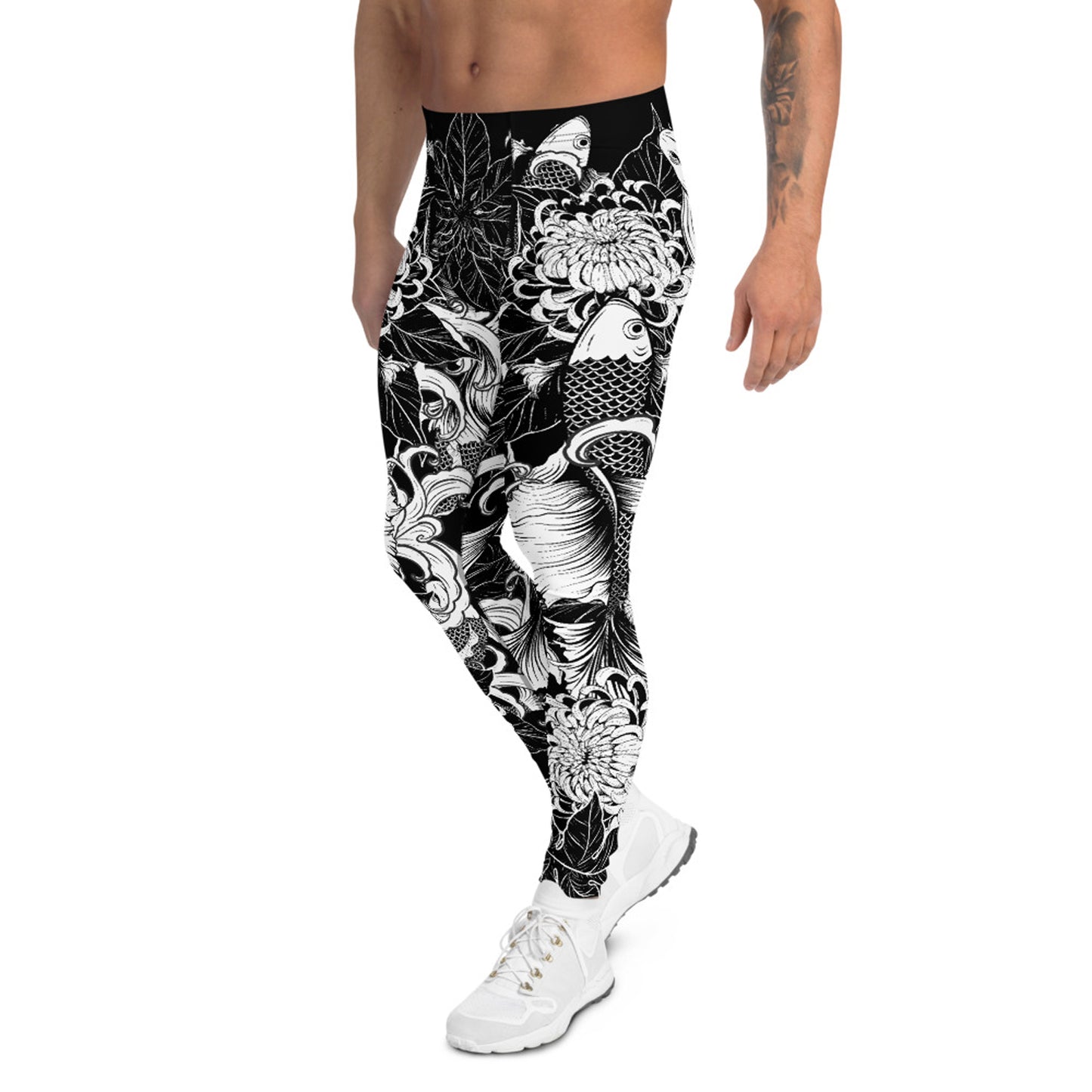 Koi Fish Tattoo Leggings for Men - MAGM Enterprises LLC