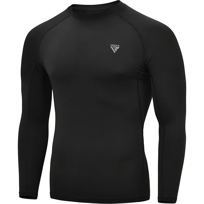 RDX T15 Long Sleeve Black Rash Guard Top Full Sleeve GYM Shirt - Mag Max Mart