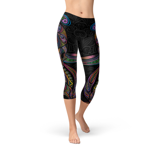 Womens Capri Leggings multi color - MAG MAX MART