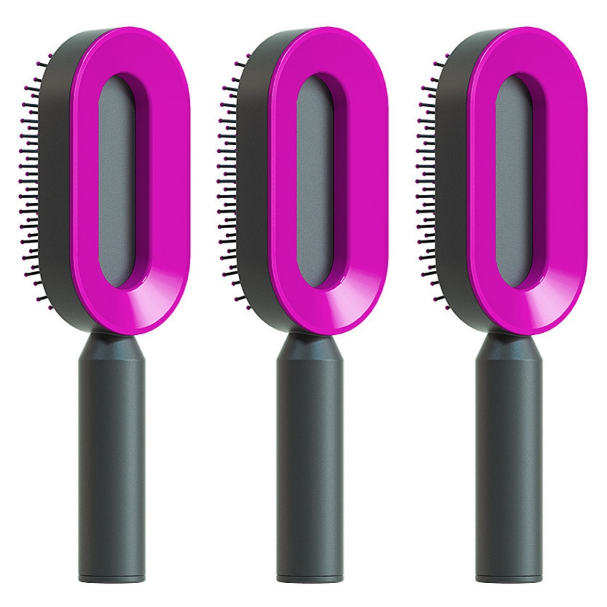 Self Cleaning Hair Brush For Women One-key Cleaning Hair Loss Airbag Massage Scalp Comb Anti-Static Hairbrush -Detangling hair brushes - Mag Max Mart