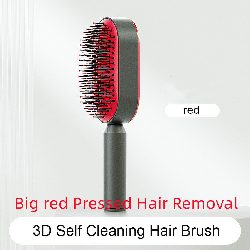 Self Cleaning Hair Brush For Women One-key Cleaning Hair Loss Airbag Massage Scalp Comb Anti-Static Hairbrush -Detangling hair brushes - Mag Max Mart