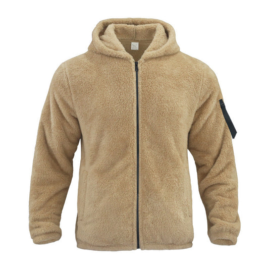 Plush Zipper Hoody Jacket Double-sided Wear