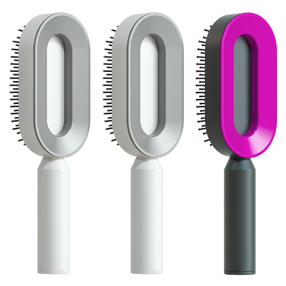 Self Cleaning Hair Brush For Women One-key Cleaning Hair Loss Airbag Massage Scalp Comb Anti-Static Hairbrush -Detangling hair brushes - Mag Max Mart