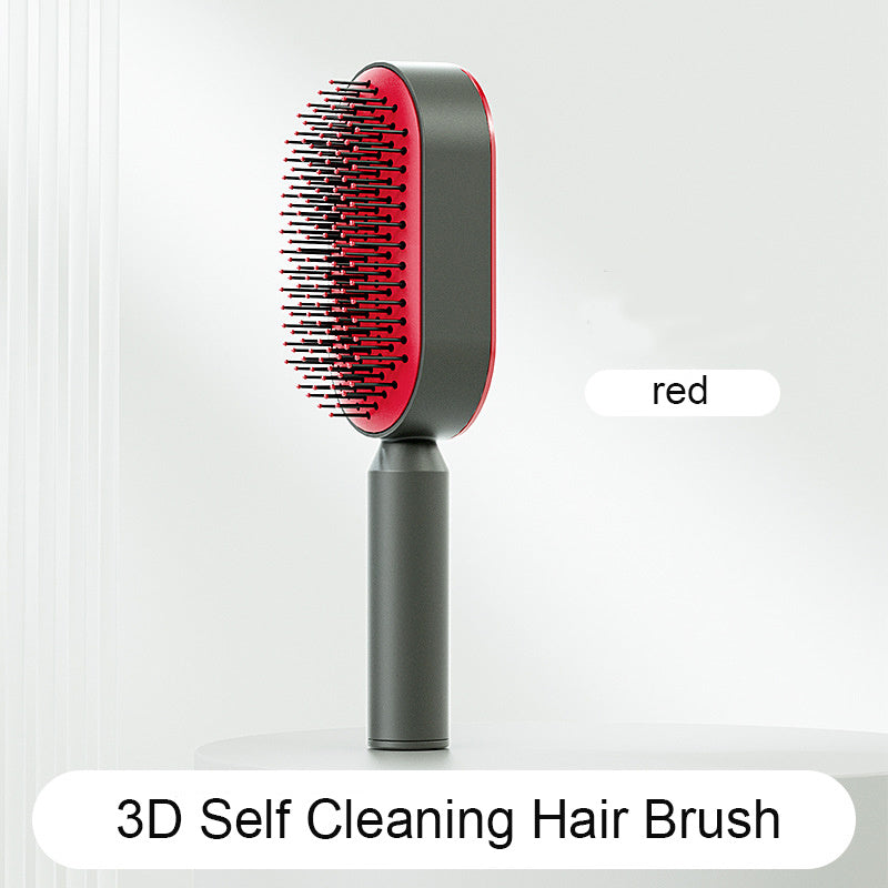 Self Cleaning Hair Brush For Women One-key Cleaning Hair Loss Airbag Massage Scalp Comb Anti-Static Hairbrush -Detangling hair brushes - Mag Max Mart