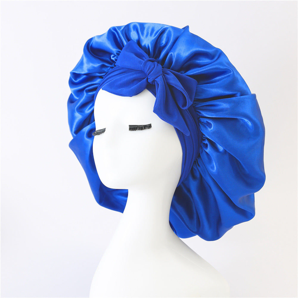 New Silk Bonnet For Sleeping Women Satin Bonnet Hair Bonnet Night Sleep Cap Scarf Wrap For Curly Hair With Tie Band For Curly Hair - MAGM Enterprises LLC