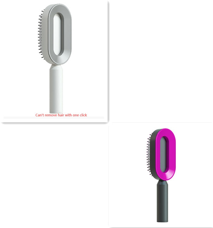 Self Cleaning Hair Brush For Women One-key Cleaning Hair Loss Airbag Massage Scalp Comb Anti-Static Hairbrush -Detangling hair brushes - Mag Max Mart