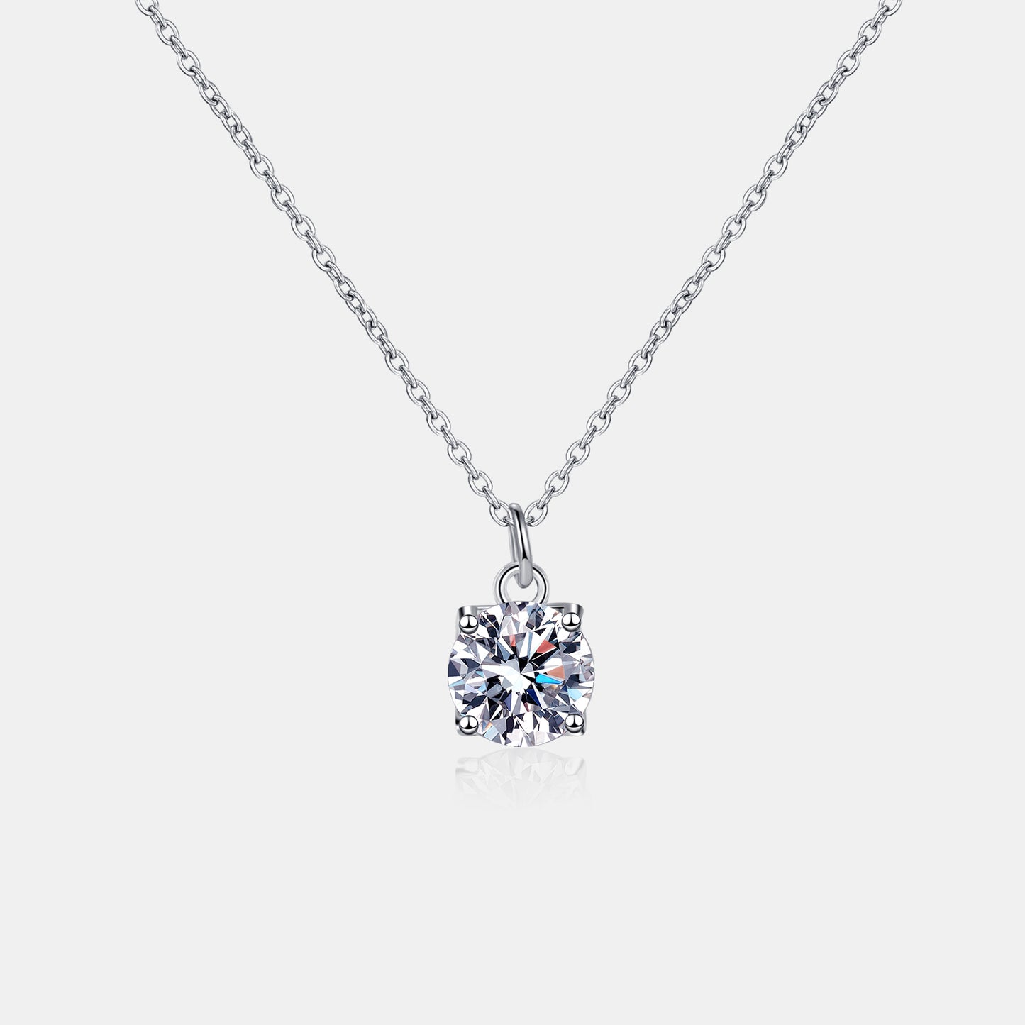 Timeless Elegance: 1 Carat Moissanite Necklace in 925 Sterling Silver