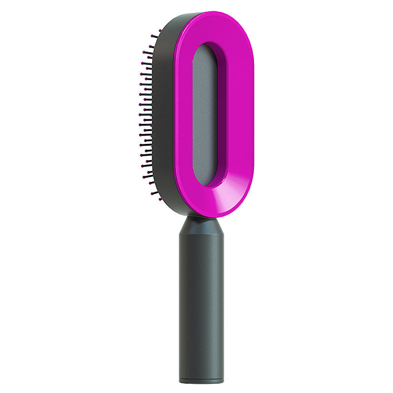 Self Cleaning Hair Brush For Women One-key Cleaning Hair Loss Airbag Massage Scalp Comb Anti-Static Hairbrush -Detangling hair brushes - Mag Max Mart