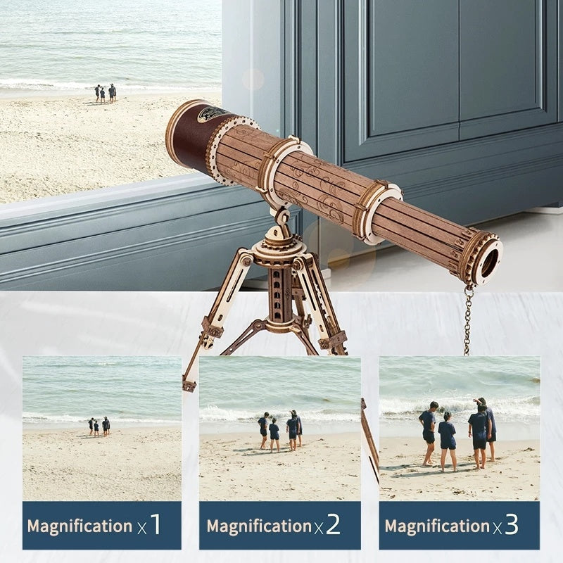 Robotime ROKR Monocular Telescope 3D Wooden Puzzle Game Assembly Toys