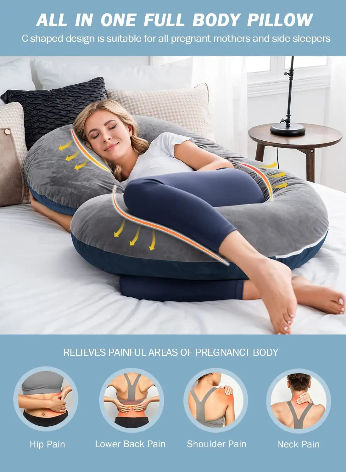 Ultimate Comfort C-Shaped Pregnancy Body Pillow